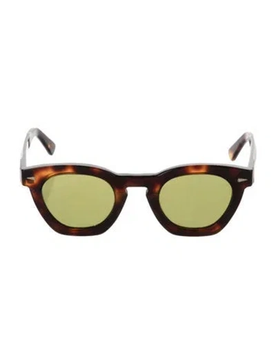 Pre-owned Ahlem Round Tinted Sunglasses In Brown