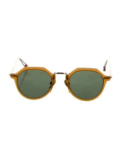 Pre-owned Ahlem Round Tinted Sunglasses In Brown