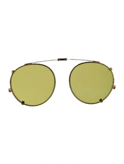 Pre-owned Ahlem Round Tinted Sunglasses In Green