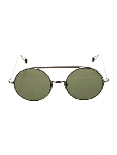 Pre-owned Ahlem Round Tinted Sunglasses In Silver