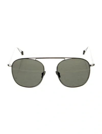 Pre-owned Ahlem Round Tinted Sunglasses In Silver