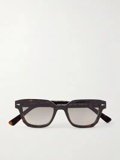 Ahlem Saint Georges D-frame Tortoiseshell Acetate Sunglasses In Black