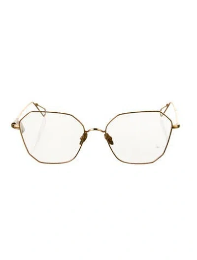 Pre-owned Ahlem Square Eyeglasses In Gold