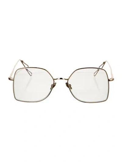 Pre-owned Ahlem Square Eyeglasses In Gold