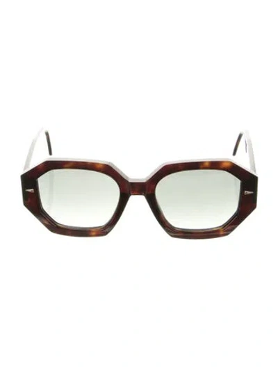 Pre-owned Ahlem Square Gradient Sunglasses In Brown