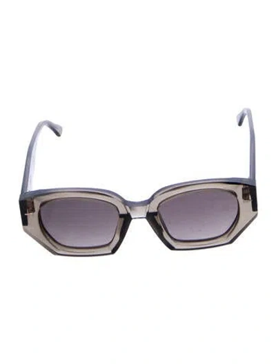 Pre-owned Ahlem Square Gradient Sunglasses In Green