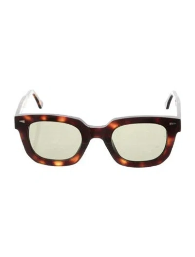 Pre-owned Ahlem Square Mirrored Sunglasses In Brown