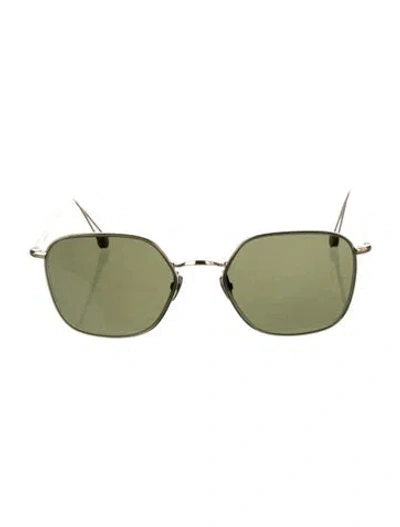 Pre-owned Ahlem Square Tinted Sunglasses In Gold