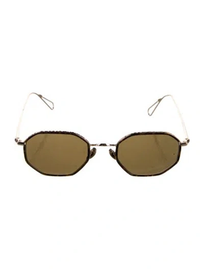 Pre-owned Ahlem Square Tinted Sunglasses In Gold
