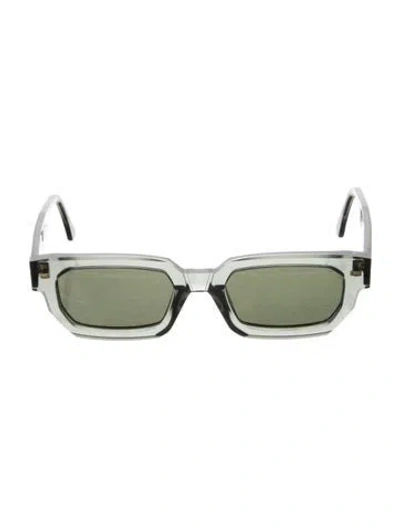 Pre-owned Ahlem Square Tinted Sunglasses In Green