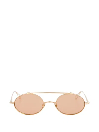 Ahlem Turbigo Oval-frame Sunglasses In Gold