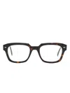 Ahlem Volontaires Rectangle-frame Glasses In 褐色