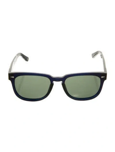 Pre-owned Ahlem Wayfarer Tinted Sunglasses In Blue