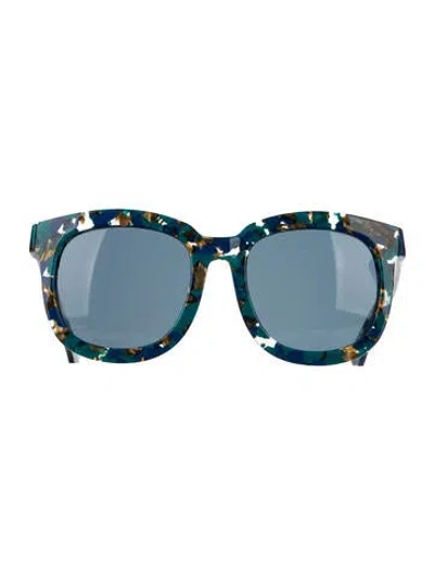 Pre-owned Ahlem Wayfarer Tinted Sunglasses In Blue