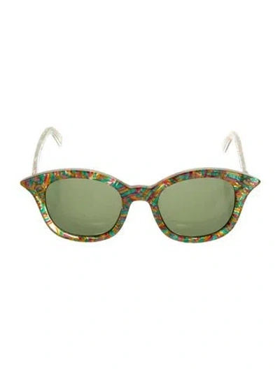 Pre-owned Ahlem Wayfarer Tinted Sunglasses In Pink