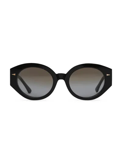 Ahlem Women's Art Deco 51mm Round Sunglasses In Black