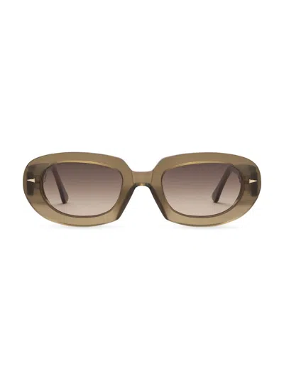 Ahlem Women's Lombards 50mm Oval Sunglasses In Green
