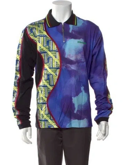 Pre-owned Ahluwalia 2023 Printed Polo Shirt W/ Tags In Purple