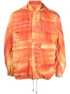 AHLUWALIA ABSTRACT-PRINT HOODED JACKET