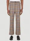 Ahluwalia Akin Check Pants In Brown