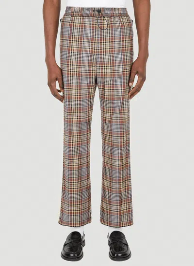 Ahluwalia Akin Check Pants In Brown
