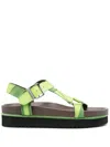 Ahluwalia Bailey Leather Sandals In Green