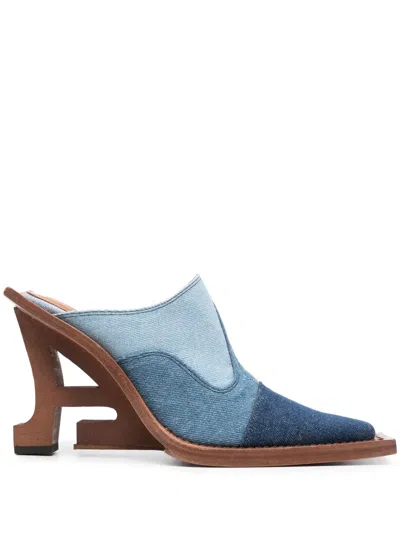 Ahluwalia Bhana 110mm Denim Mules In Blau