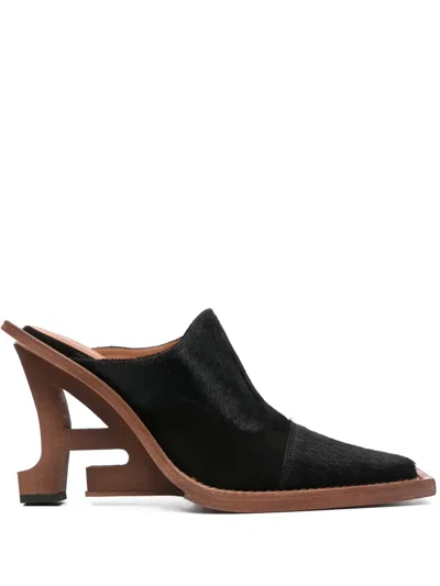 Ahluwalia Bhana 115mm Mules In Black