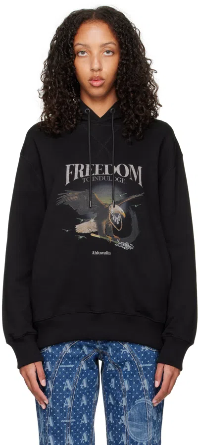 Ahluwalia Black 'freedom To Indulge' Hoodie