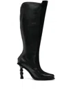 Ahluwalia Chikari 110mm Zebra-print Boots In Black