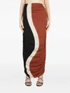 Ahluwalia Elshadai Gathered Maxi Skirt In Multi