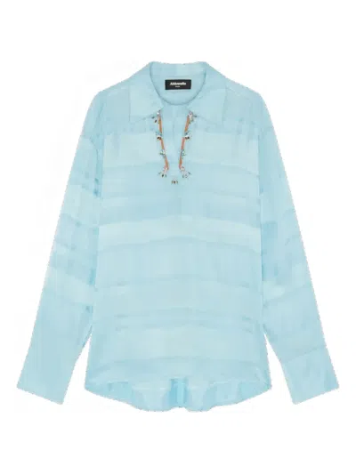 AHLUWALIA EMBELLISHED-COLLAR SHIRT