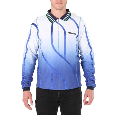 Ahluwalia Expression Long-sleeve Cotton Polo Shirt