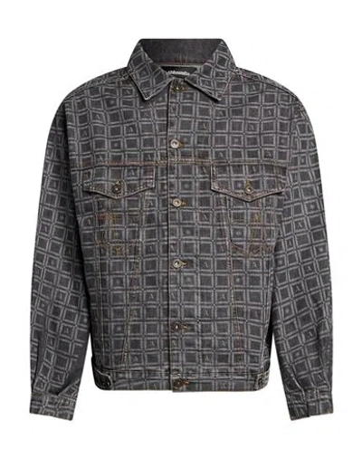Ahluwalia Man Denim Outerwear Charcoal Size S Organic Cotton In Gray