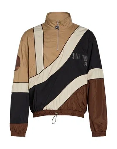 Ahluwalia Man Jacket Camel Size M Polyamide In Brown