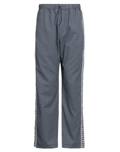 Ahluwalia Man Pants Blue Size L Cotton, Polyamide, Polyester, Elastane