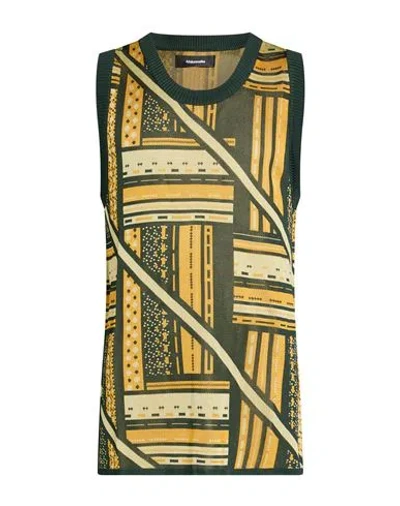 Ahluwalia Man Sweater Dark Green Size M Viscose In Multi