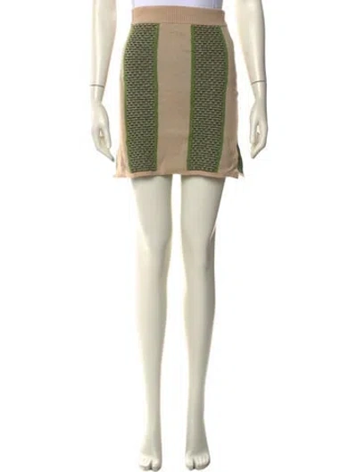 Pre-owned Ahluwalia Merino Wool Mini Skirt In Neutral