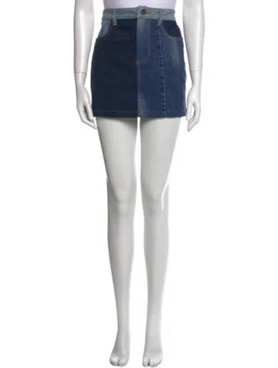 Pre-owned Ahluwalia Mini Skirt In Blue