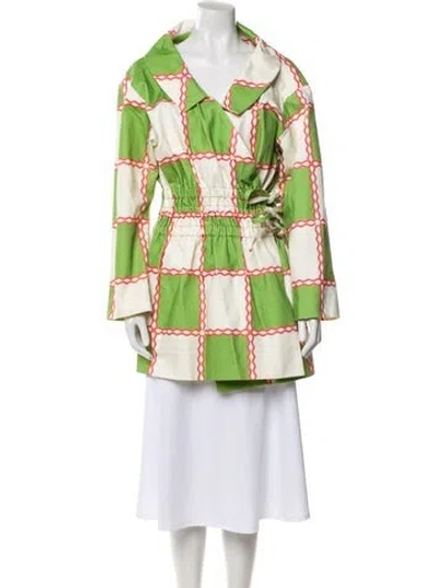 Pre-owned Ahluwalia Plaid Print Jacket In Green