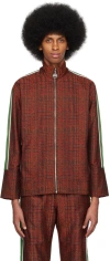 Ahluwalia Red Check Jacket In Black, Red