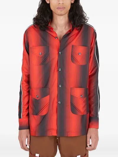 AHLUWALIA STRIPE-PATTERN SHIRT JACKET