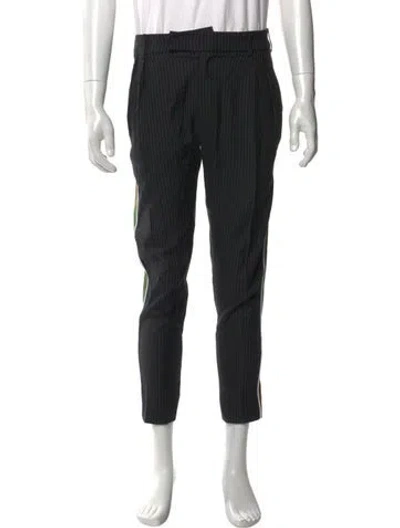 Pre-owned Ahluwalia Striped Joggers In Black