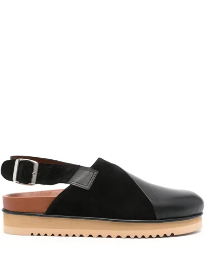 Ahluwalia Titus Leather Sandals In Black