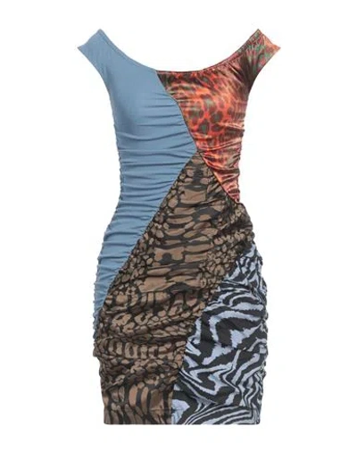 Ahluwalia X Ganni Woman Mini Dress Pastel Blue Size 14 Polyester