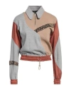 Ahluwalia X Ganni Woman Sweatshirt Grey Size 12 Cotton, Recycled Cotton, Polyester, Recycled Polyest In Grey