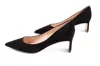 Aiciberlucci Bella 5 Heeled Pump In Black Suede