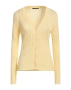 Aida Barni Woman Cardigan Yellow Size Xl Cotton