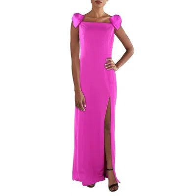 Aidan By Adrianna Papell Womens Slit Cold Shoulder Evening Dress