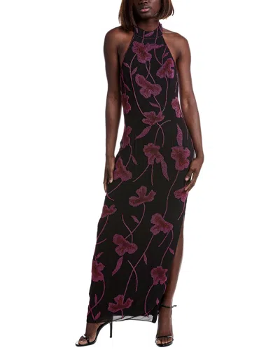 Aidan Mattox Aiden Halter Maxi Dress In Black